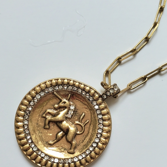 S&D Heritage Coin Pendant Necklace in Gold - Picture 3 of 7